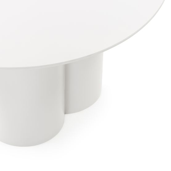 Konferenční stolek Lazaro 80 cm, kulatý, šedobéžový