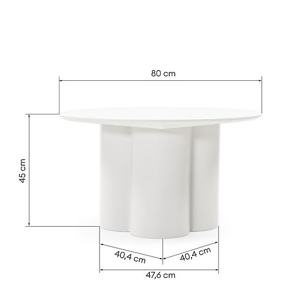 Konferenční stolek Lazaro 80 cm, kulatý, šedobéžový