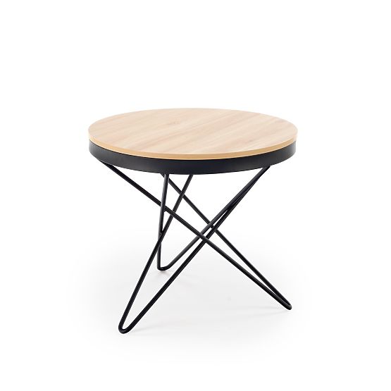 Konferenční stolek LEILA, přírodní / černý (1p=1ks)