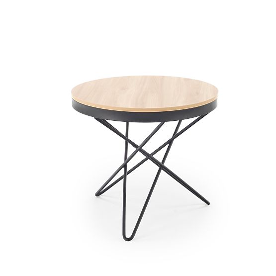 Konferenční stolek LEILA, přírodní / černý (1p=1ks)