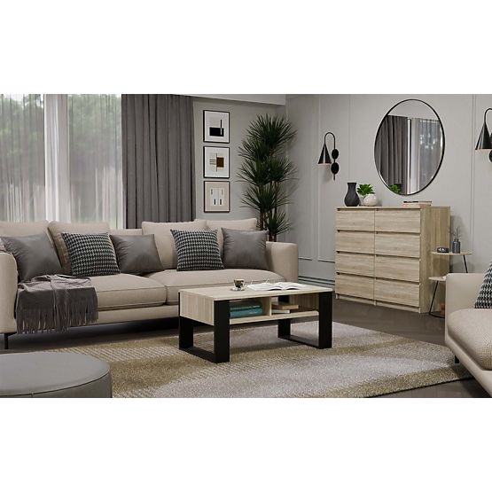 Konferenční stolek Modern 2P DUB SONOMA ČERNÝ