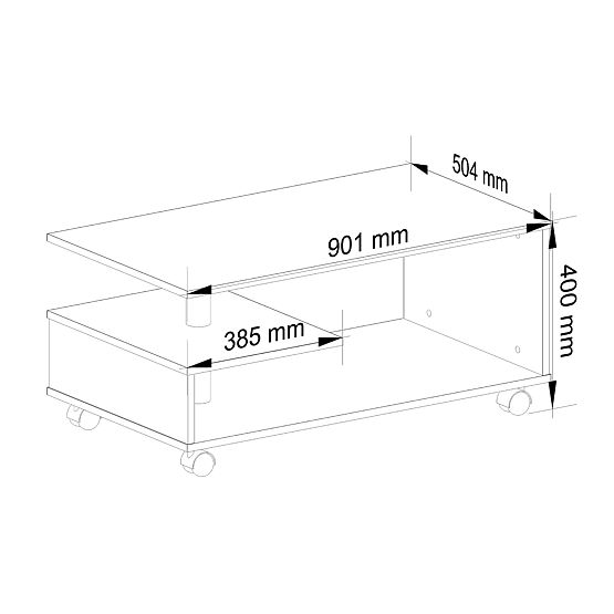 KONFERENČNÍ STOLEK NA KOLEČKÁCH VINI SONOMA