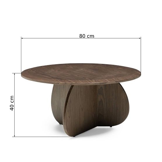 Konferenční stolek Noku 80 cm, tmavý ořech