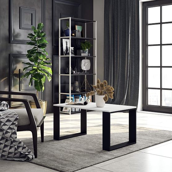 KONFERENČNÍ STOLEK NOX BÍLÝ / ČERNÝ