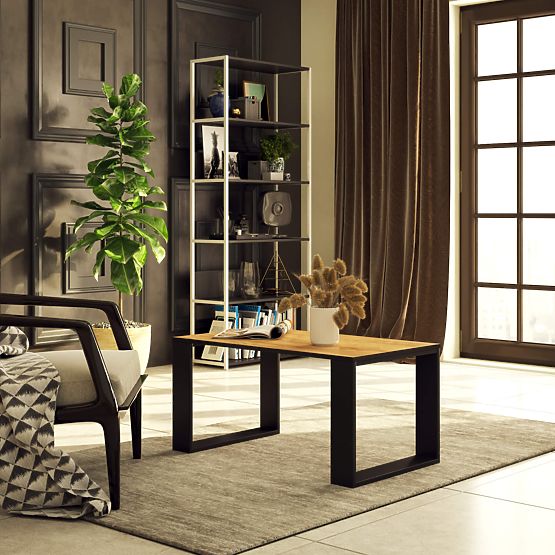 KONFERENČNÍ STOLEK NOX DUB CRAFT / ČERNÝ