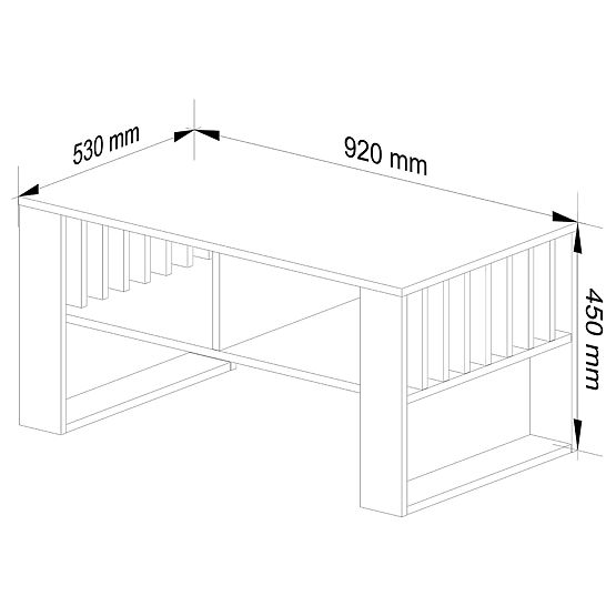 KONFERENČNÍ STOLEK ROCKFORD DUB SONOMA / ČERNÝ