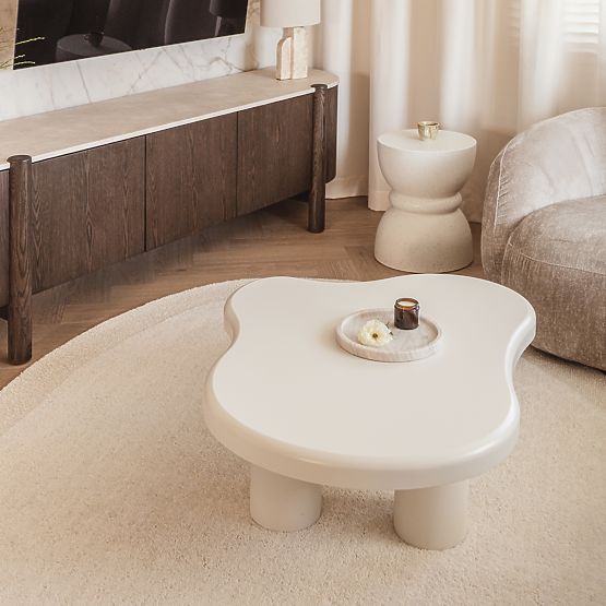 Konferenční stolek Vercelli 100 cm, bílý