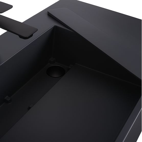 Konglomerátové umyvadlo Archi 90 CM Šedý mat