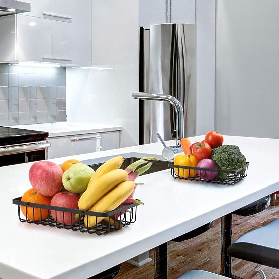 Koš na ovoce PULOS 2 úrovně černý