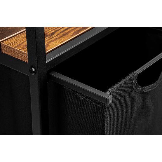 Koš na prádlo s policemi 2 komory MIRUN