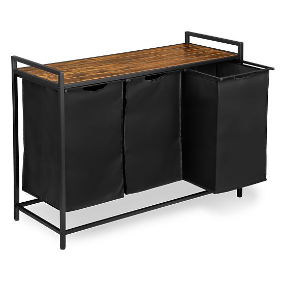 Koš na prádlo s policí 3 komory ARTUS