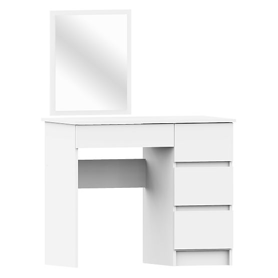 KOSMETICKÝ TOALETNÍ STOLEK S ZRCADLEM T-6/SL 500x600 PRAVÝ BÍLÝ