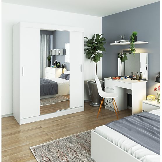 KOSMETICKÝ TOALETNÍ STOLEK S ZRCADLEM T-6/SL 900x600 PRAVÝ PK BÍLÝ
