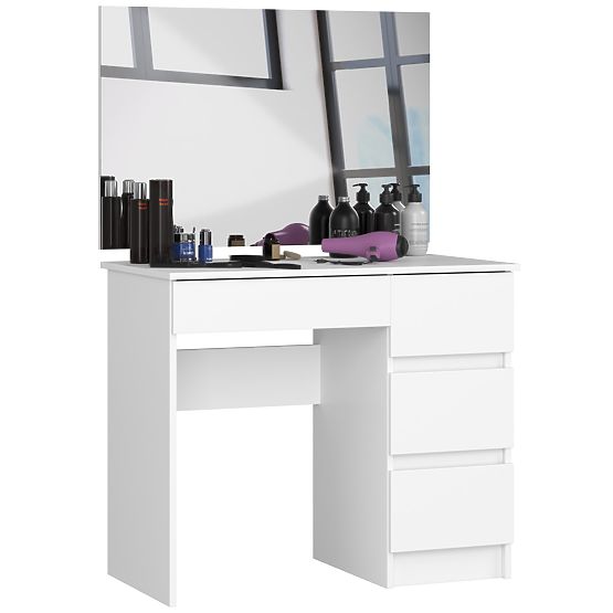 KOSMETICKÝ TOALETNÍ STOLEK S ZRCADLEM T-6/SL 900x600 PRAVÝ PK BÍLÝ
