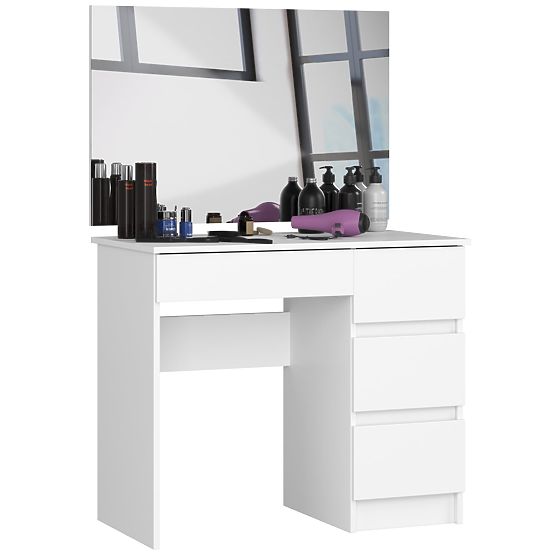 KOSMETICKÝ TOALETNÍ STOLEK S ZRCADLEM T-6/SL 900x600 PRAVÝ PK BÍLÝ