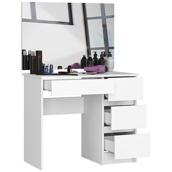 KOSMETICKÝ TOALETNÍ STOLEK S ZRCADLEM T-6/SL 900x600 PRAVÝ PK BÍLÝ