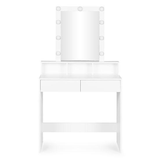 Kosmetický toaletní stolek se zrcadlem a LED osvětlením 3 barvy nastavení jasu ModernHome