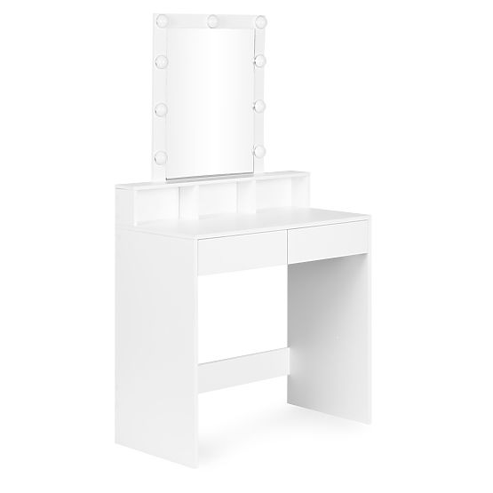 Kosmetický toaletní stolek se zrcadlem a LED osvětlením 3 barvy nastavení jasu ModernHome