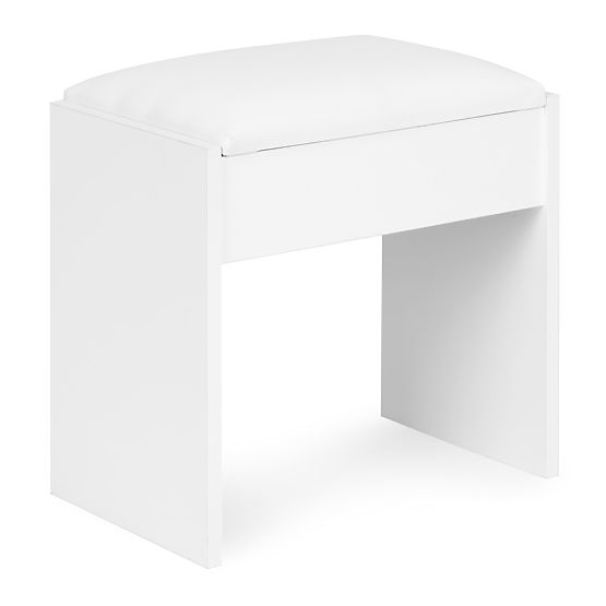 Kosmetický toaletní stolek se zrcadlem a osvětlením 5 zásuvek taburet ModernHome