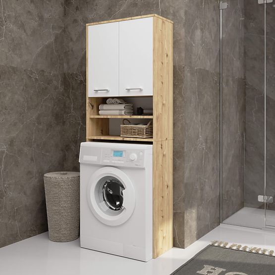 KOUPELNA REGÁL FIN SLOUPEK 2D PRAČKA ARTISAN - BÍLÁ