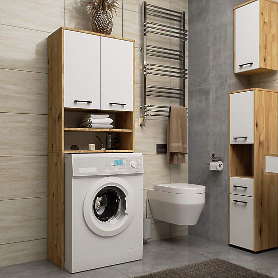 KOUPELNA REGÁL FIN SLOUPEK 2D PRAČKA ARTISAN - BÍLÁ