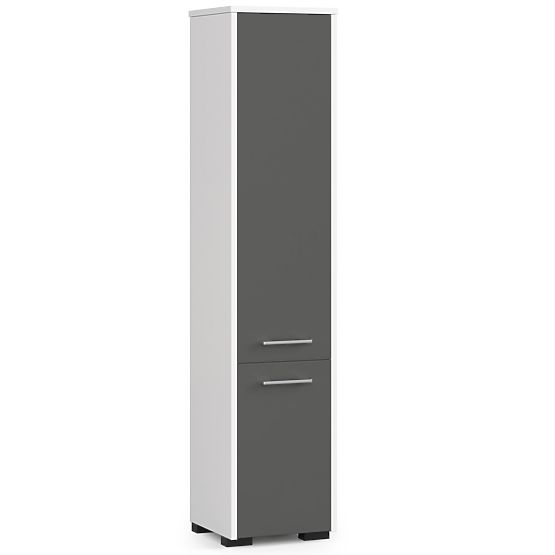 KOUPELNA REGÁL FIN SLOUPEK 30 2D 140cm BÍLÁ / ŠEDÁ