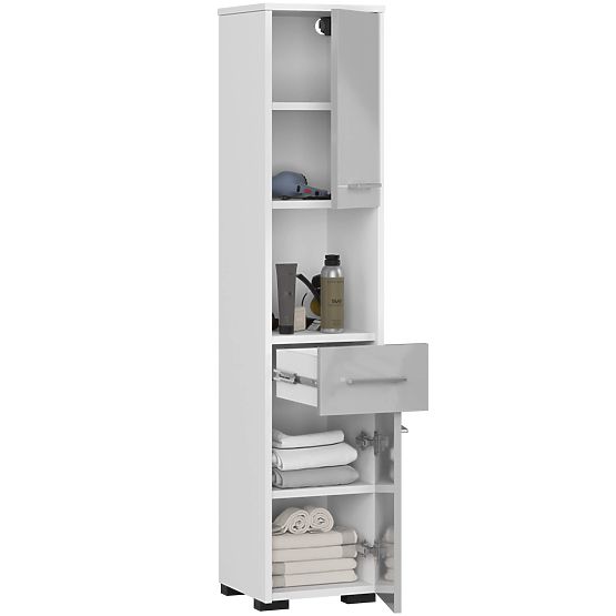 KOUPELNA REGÁL FIN SLOUPEK 30 2D 1SZ 1W 140cm PK METALIK LESK