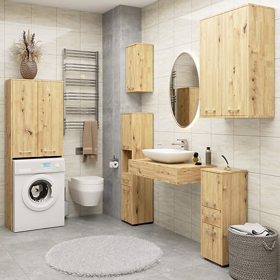 KOUPELNA SKŘÍŇ FIN SLOUPEK 30 2D 1SZ 85cm PK DUB ARTISAN