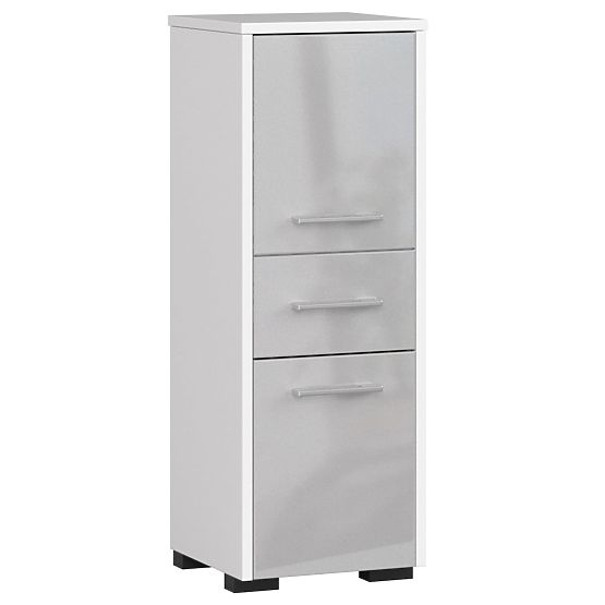 KOUPELNA SKŘÍŇKA FIN SLOUPEK 30 2D 1SZ 85cm METALICKÝ LESK