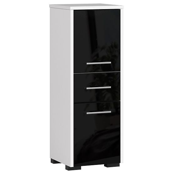 KOUPELNA SKŘÍŇKA FIN SLOUPEK 30 2D 1SZ 85cm PK ČERNÝ LESK