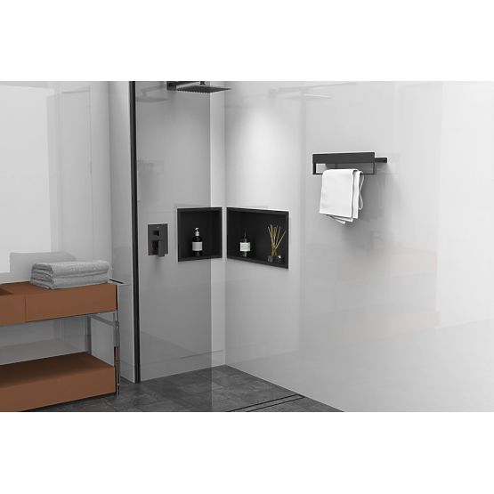 Koupelnová polička na vanu SF01 60 cm černý mat