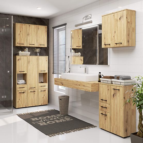 KOUPELNOVÁ SKŘÍŇKA FIN 2 DVEŘE DUB ARTISAN