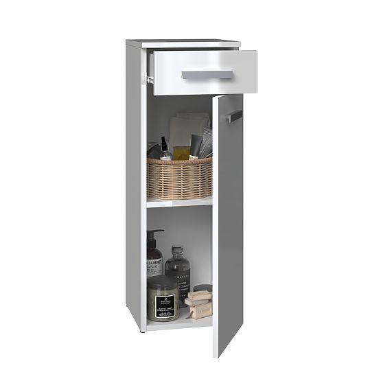 Koupelnová skříňka Nel V DS BÍLÝ LESK