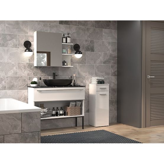 Koupelnová skříňka Nel V DS BÍLÝ LESK