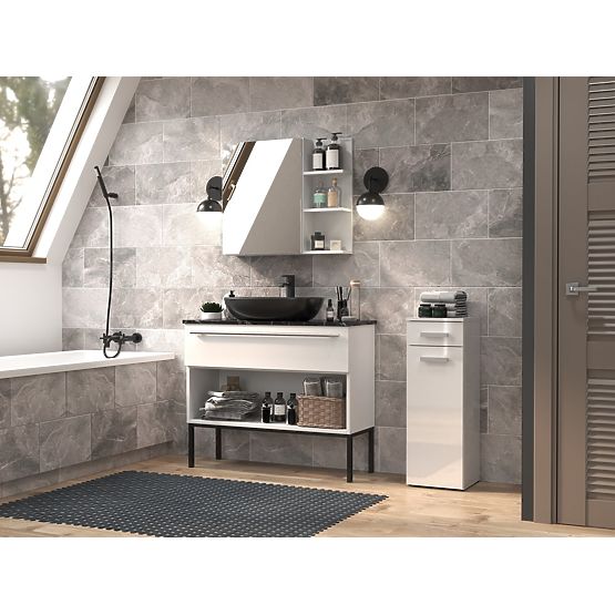 Koupelnová skříňka Nel V DS BÍLÝ LESK