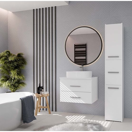 KOUPELNOVÁ SKŘÍŇKA POD UMYVADLO NEL 60 SE 2 ZÁSUVKAMI BÍLÁ