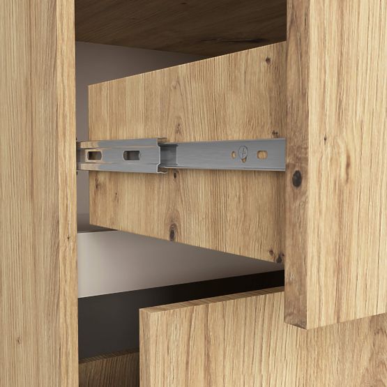 KOUPELNOVÁ SKŘÍŇKA POD UMYVADLO S OTVORY VAMI W90 UM 2SZ 2P DUB ARTISAN / KAŠMÍR