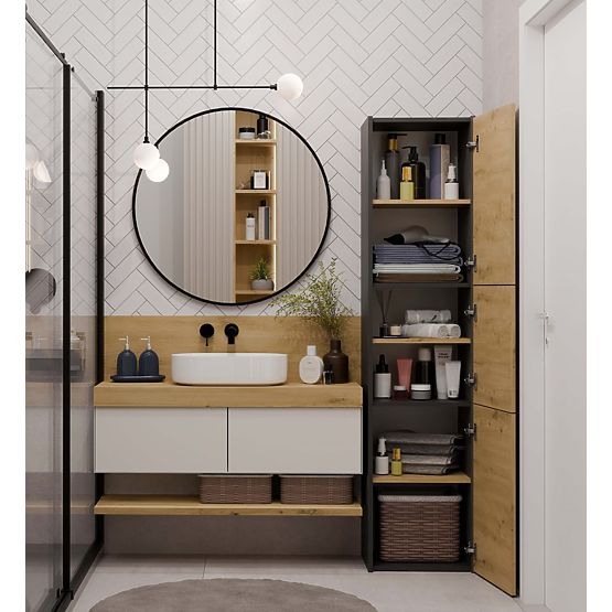 Koupelnová skříňka Sara S43 ANTRACIT ARTISAN