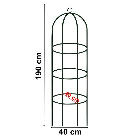 Kovová pergola sloupek tmavě zelená 190 cm