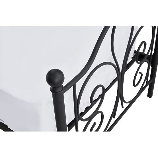 Kovová postel PANAMA 120x200 - černá