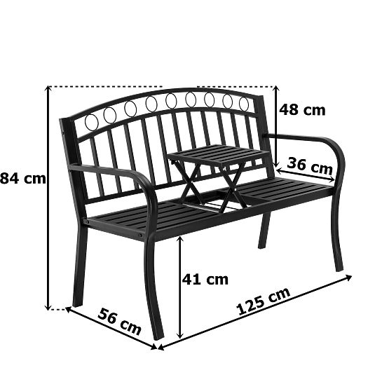Kovová zahradní lavice BANCO
