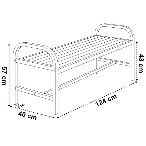 Kovová zahradní lavička SOBO