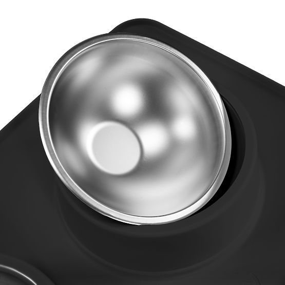 Kovové Misky pro Psa nebo Kočku s Protiskluzovou Podložkou Černá PJ-086