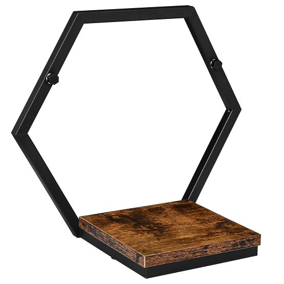 Kovový květináč police černá Honung Rustic loft