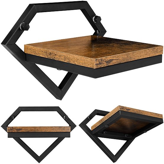 Kovový nástěnný květináč černý Doron Rustic loft