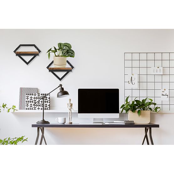 Kovový nástěnný květináč černý Doron Rustic loft