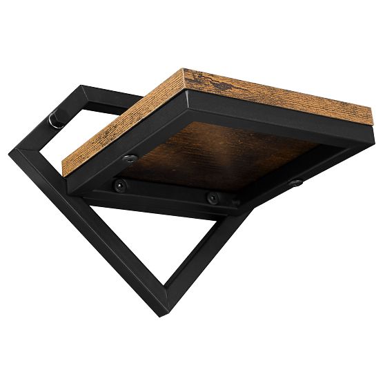 Kovový nástěnný květináč černý Doron Rustic loft