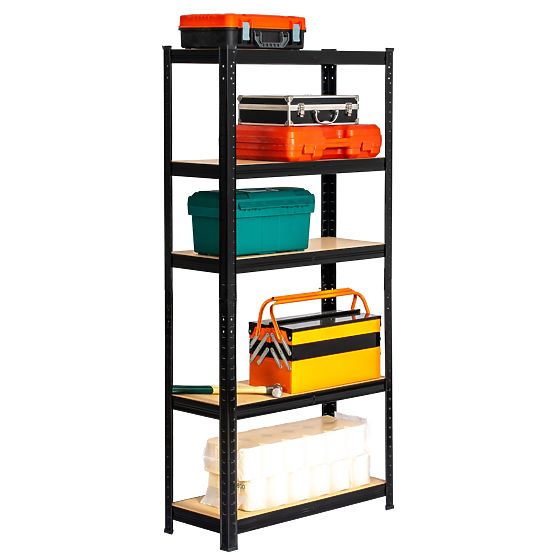 KOVOVÝ REGÁL 70x30x154 ČERNÝ