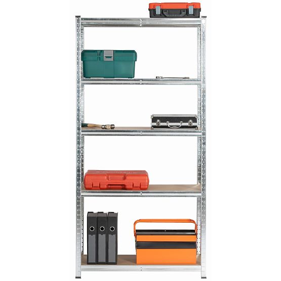 KOVOVÝ REGÁL 90x40x180 STŘÍBRNÝ