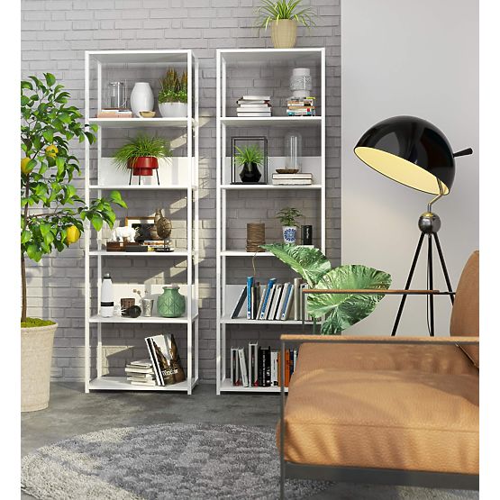 KOVOVÝ REGÁL LOFT 600 BÍLÁ/BÍLÁ